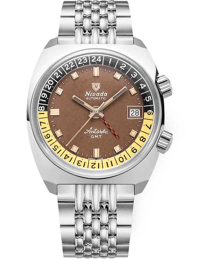 Nivada Grenchen 32061A04 Antarctic GMT Tropical Beads of Rice