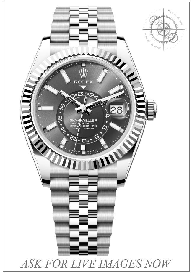 Rolex M336934-0006 SkyDweller Stainless Blue Dial on Jubilee