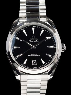 Omega 220.10.41.21.01.002 Seamaster Aqua Terra 150M 41mm Black Steel on Bracelet