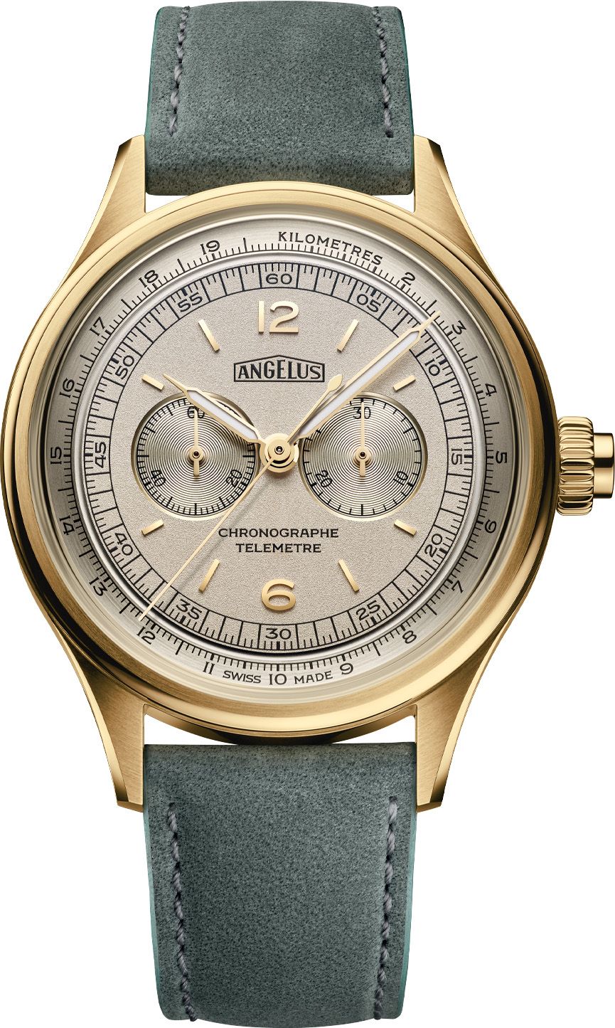 Angelus 0Chcq.i01A.v010Q Chronograph Telemeter Yellow Gold White