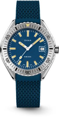 DOXA SUB 200 Caribbean 796.10.201.32 on Blue Rubber Strap