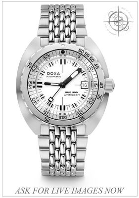 DOXA 821.10.011.10 SUB 300 Whitepearl On Bracelet