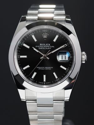 Rolex 126300-0011 Datejust 41 Black Dial on Stainless Steel Bracelet