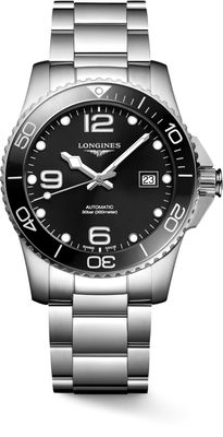 Longines Hydroconquest Black Dial on Bracelet