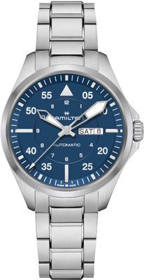Hamilton H64635140 Khaki Aviation Pilot Day Date Auto 42mm