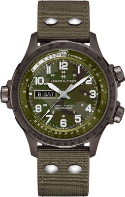 Hamilton H77775960 Khaki Aviation X-Wind Day Date Auto 45mm