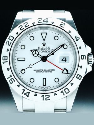 Rolex 16570 Explorer II White Dial