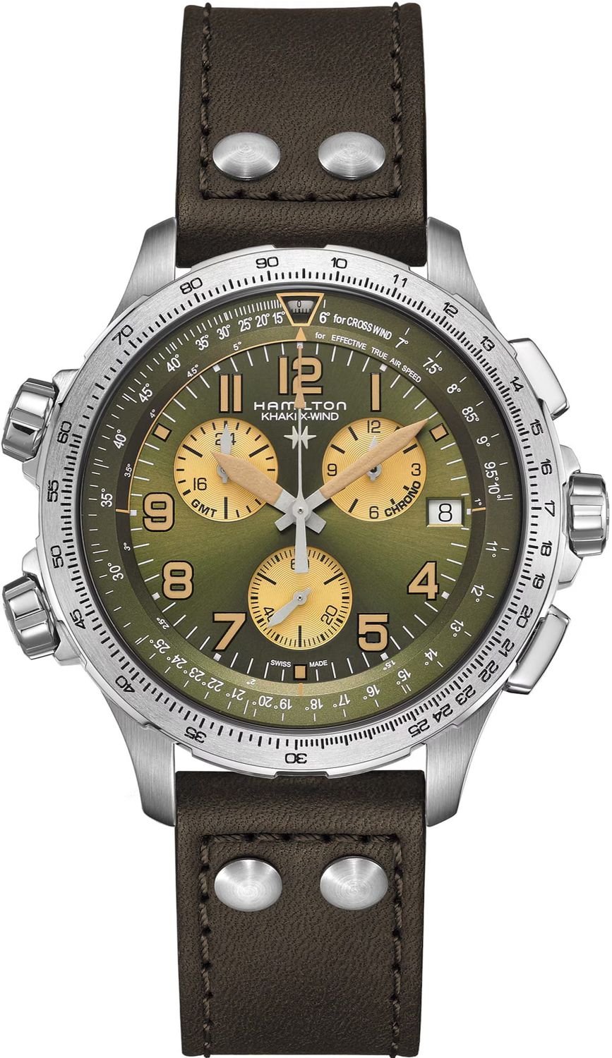 Hamilton H77932560 Khaki Aviation X-Wind GMT Chrono Quartz 46mm
