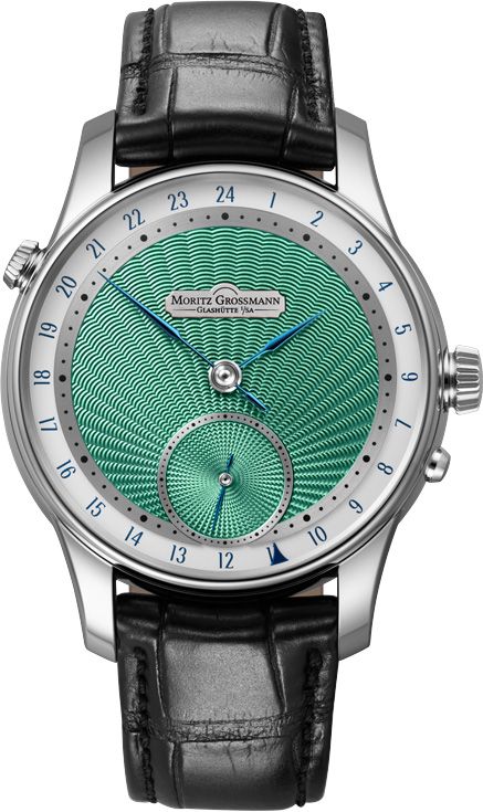Moritz Grossmann MG-003892 GMT Guilloché Green - Exquisite Timepieces