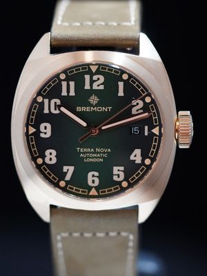 Bremont TN40-DT-BZ-GN-L-S Terra Nova Bronze Green Dial On Leather Strap