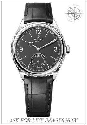 Rolex M52509-0001 Pertetual 1908 18K White Gold Black Dial