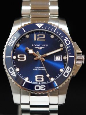 Longines L3.781.4.96.6 Hydroconquest Blue Dial on Bracelet