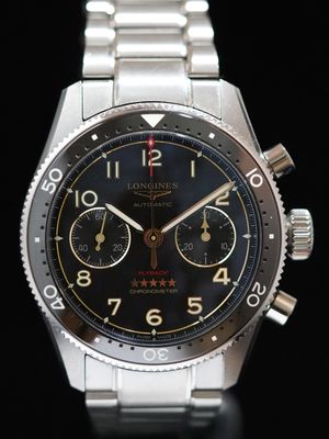 Longines L3.821.1.53.6 Spirit Anthracite Dial on Bracelet