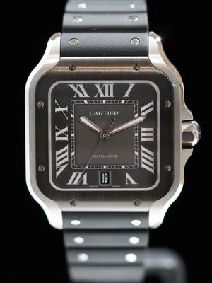 Cartier WSSA0037 Santos Black ADLC Steel