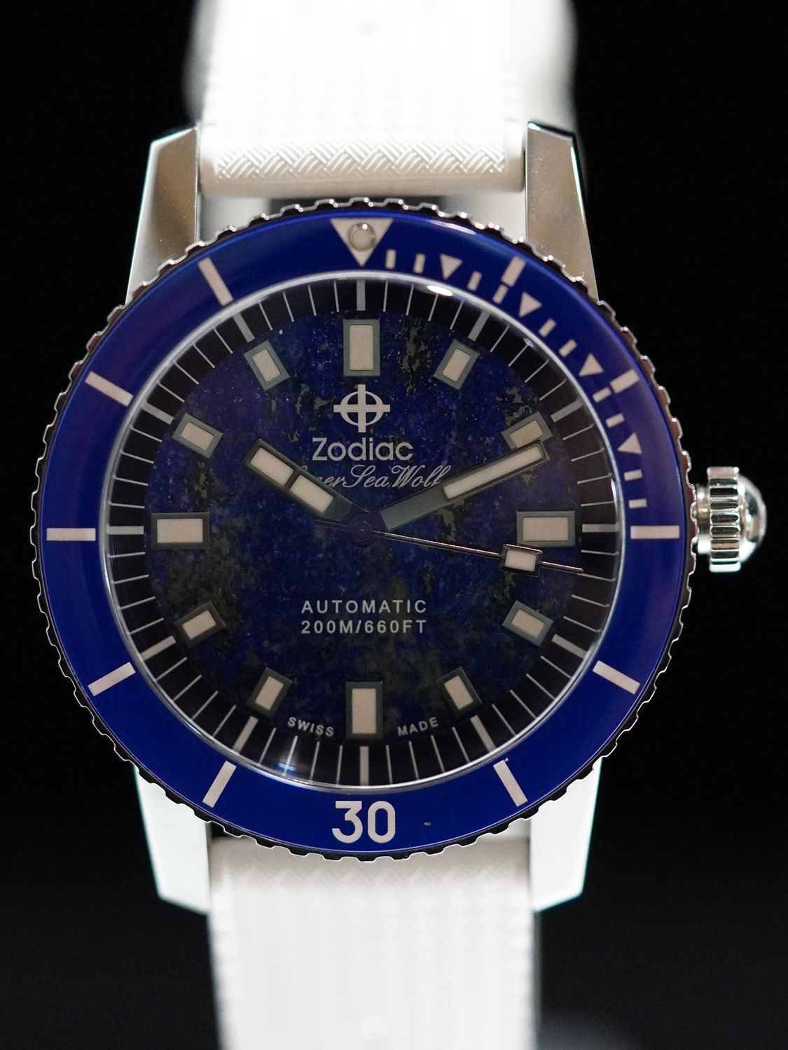 Zodiac Zo9312 Compression Diver Blue Lapis Lazuli Dial - Exquisite