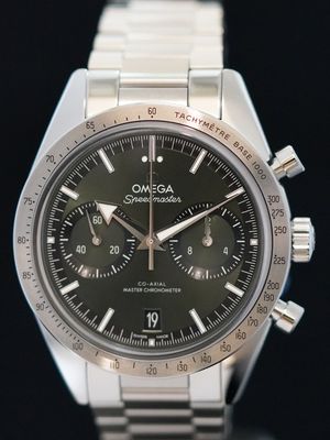 Omega 332.10.41.51.10.001 Speedmaster 57 Coaxial Chronometer Chronograph Green Dial 40.5Mm on Bracelet