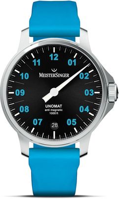 Meistersinger UN902BLU Unomat Black With Arctic Blue