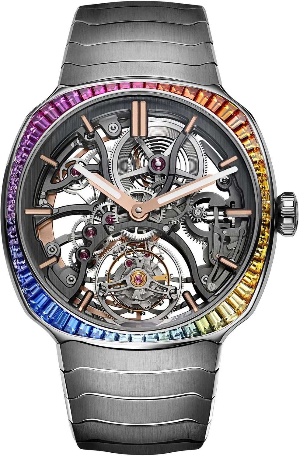 H. Moser & Cie. 6814-1201 Streamliner Tourbillon Skeleton Rainbow