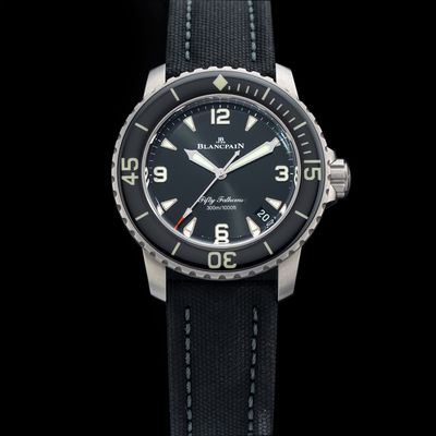 Blancpain 5010 12B30 B64A Fifty Fathoms Automatic 42mm Black Dial