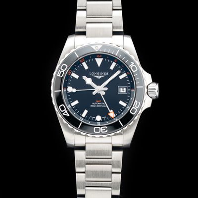Longines Hydroconquest L3.790.4.56.6 GMT Black Dial 41