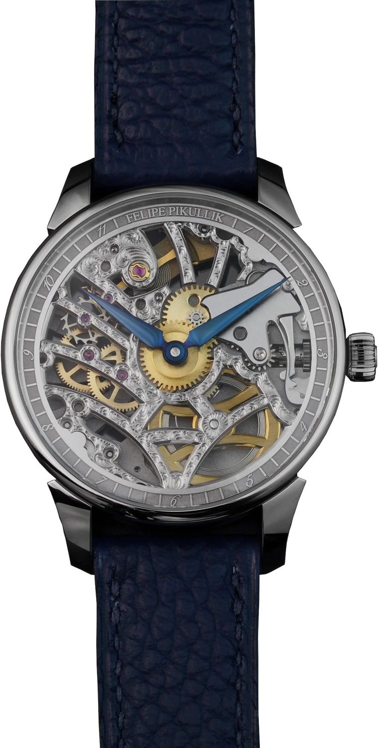 Felipe Pikullik FPSK24 White Rhodium Engraved - Exquisite Timepieces