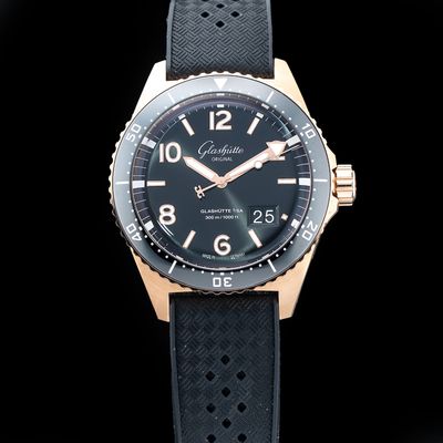 Glashütte Original 1-36-13-03-90-33 SeaQ Panorama Date Red Gold