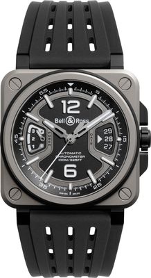 Bell & Ross BRX3R-BL-TI/SRB Black Titanium On Rubber Strap