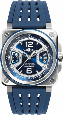 Bell & Ross BRX3R-BLU-ST/SRB Blue Steel On Rubber Strap