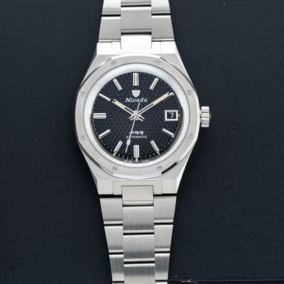 Nivada Grenchen F77 Black Dial Date