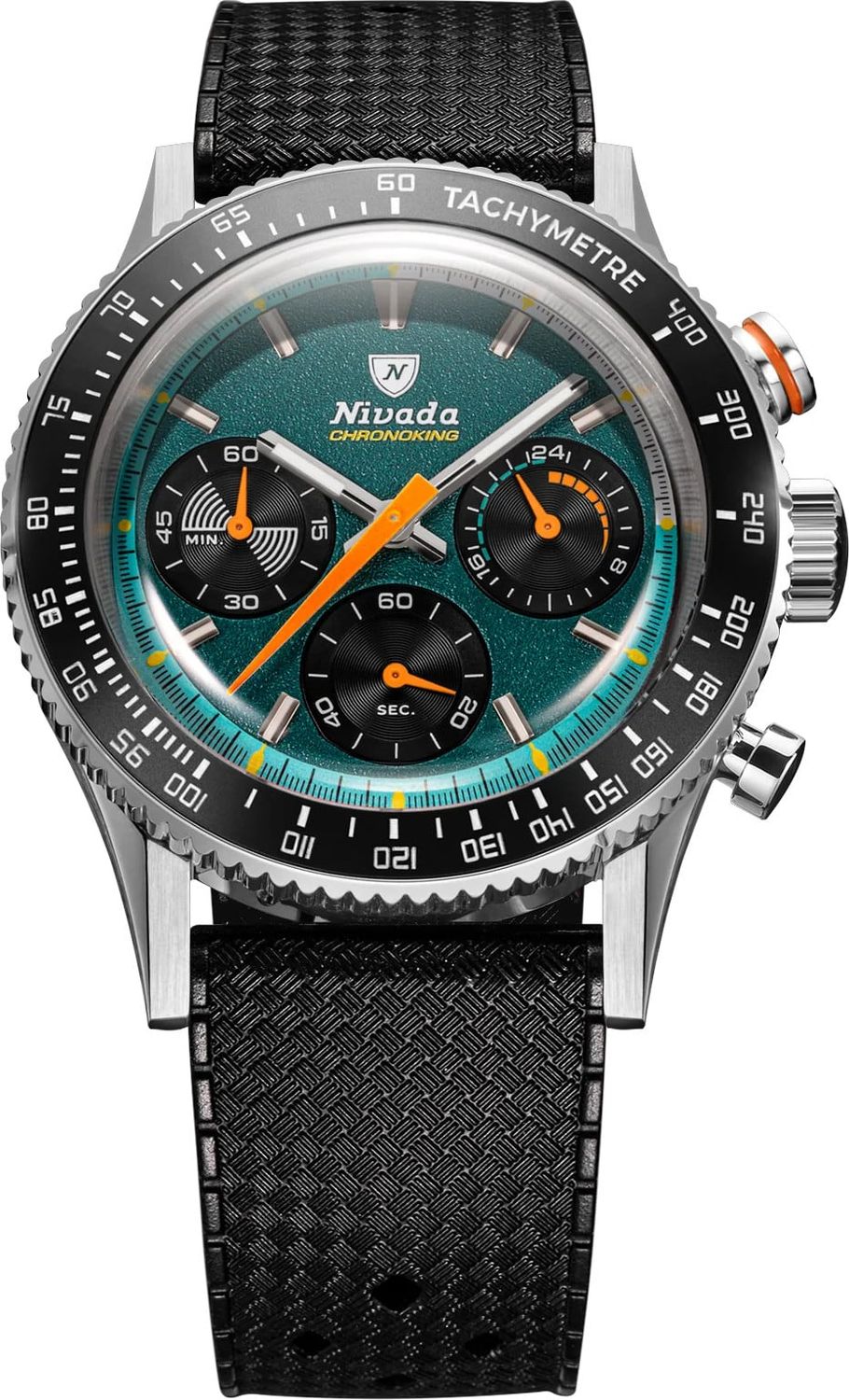 Nivada Grenchen 87051Q01 Chronoking Mecaquartz Racing Green On