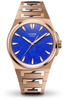 Czapek Antarctique Mount Erebus Rose Gold Lapis Lazuli on Bracelet