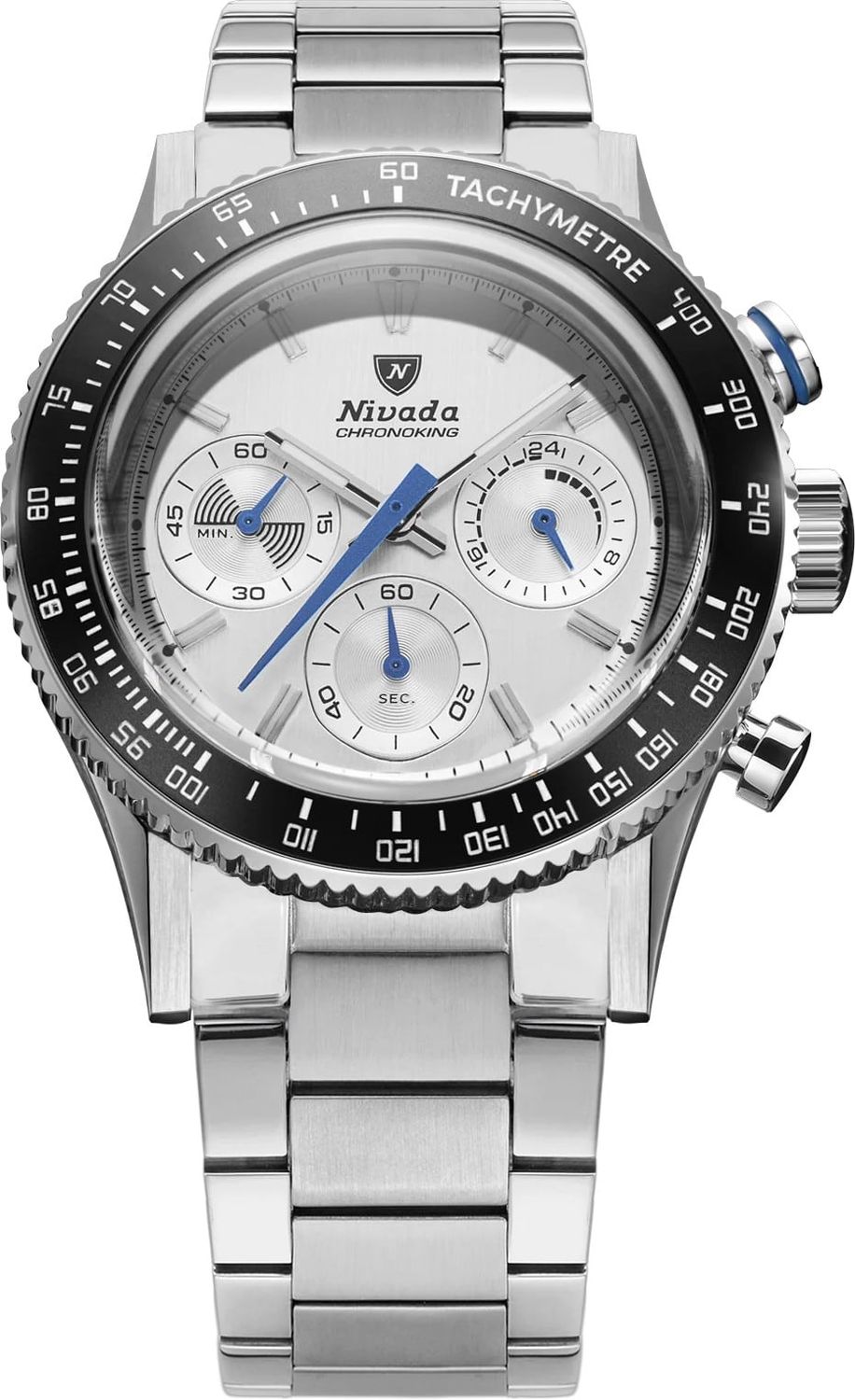 Nivada Grenchen 87046Q20 Chronoking Mecaquartz Racing Grey On