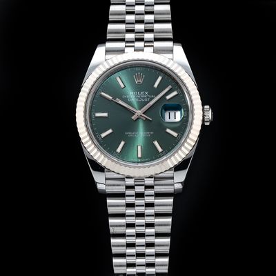 Rolex 126334-0028 Date Just 41 Mint Green