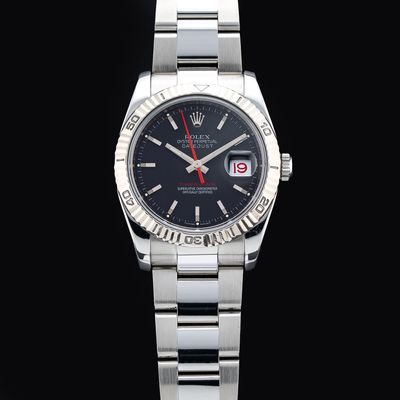 Rolex M116264 Datejust Turn-O-Graph 36mm Black Dial Oyster