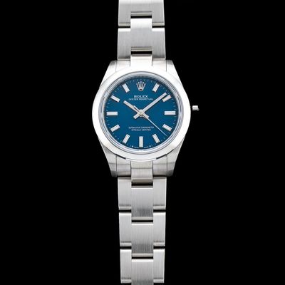 Rolex 276200 Oyster Perpetual 28mm Med Blue Dial