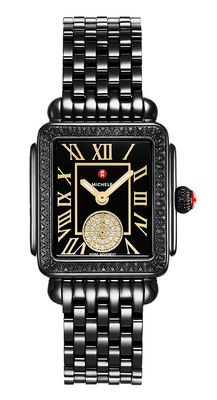 Michele MWW06G000051 Deco Diamond Madison Mid Noir