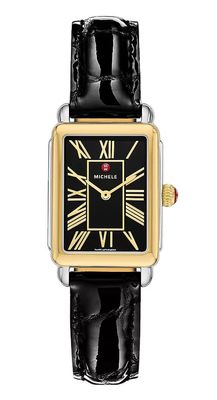 Michele MWW06E000148 Deco Park Black Leather