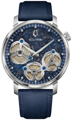 Accutron 26A215 Forged Carbon Blue