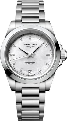 Longines L3.430.4.87.6 Conquest White Dial on Bracelet