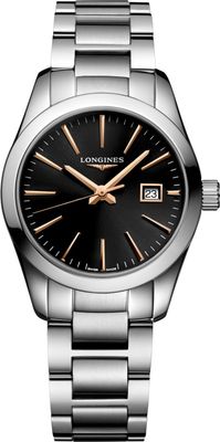 Longines L2.286.4.52.6 Conquest Classic Black Dial on Bracelet