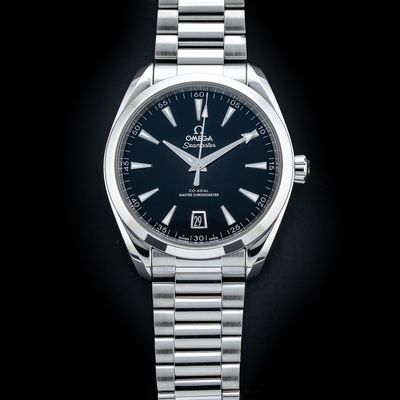 Omega 220.10.41.21.01.002 Seamaster Aqua Terra 150M 41mm Black Steel on Bracelet