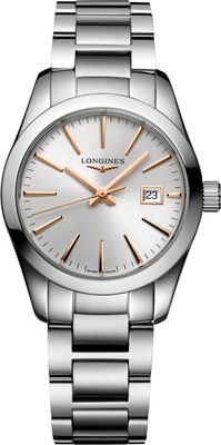 Longines L2.286.4.72.6 Conquest Classic Sunray Silver Dial on Bracelet