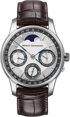 Moritz Grossmann Perpetual Calendar Platinum Argenté Anthracite