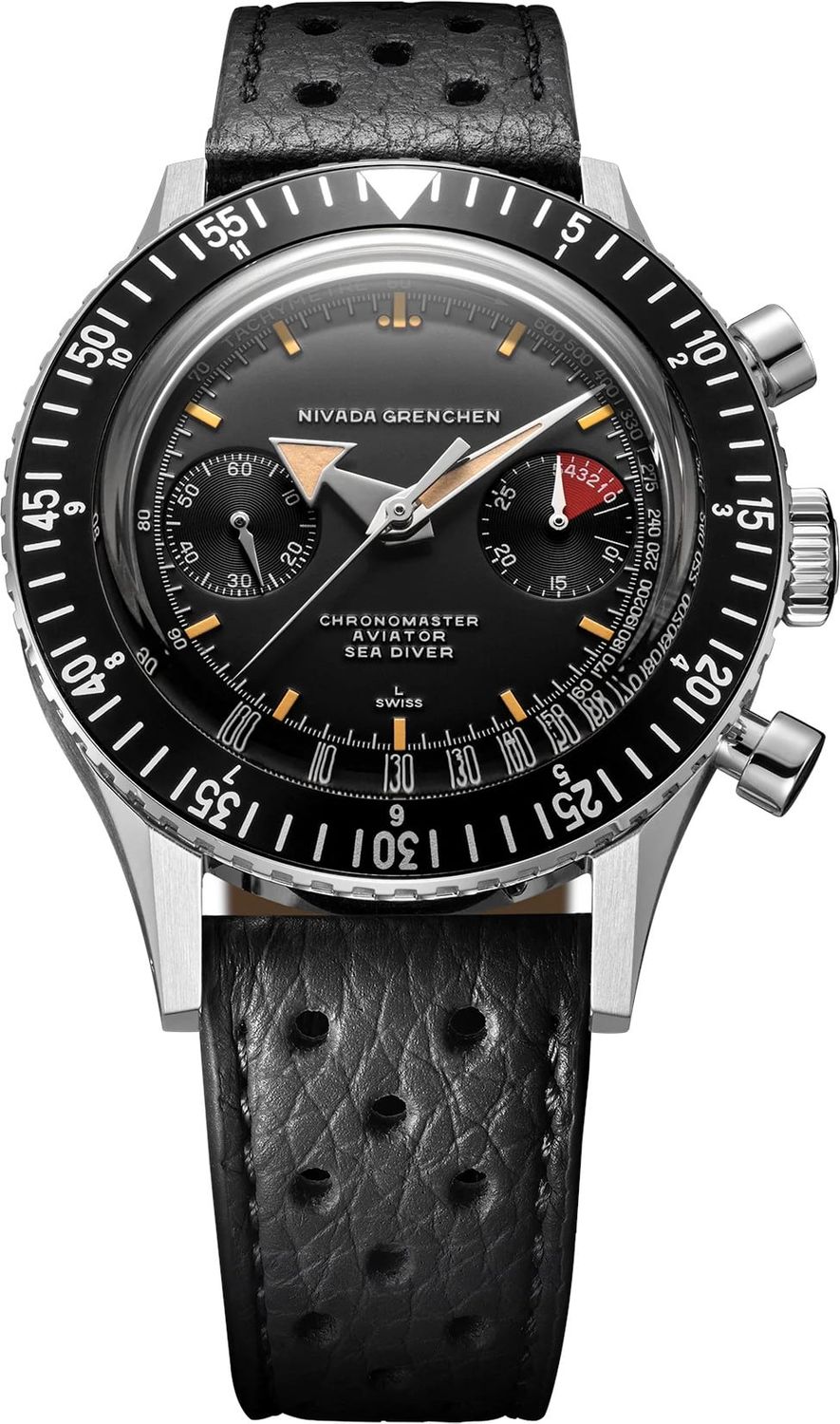 Nivada Grenchen 85041M10 Chronomaster Broad Arrow 41mm - Exquisite