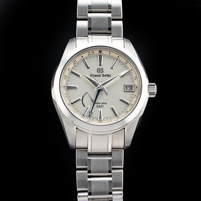 Grand Seiko SBGE205 Spring Drive GMT Champagne Dial
