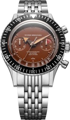 Nivada Grenchen 85141M04 Chronomaster Tropical 41mm on Beads Of Rice Bracelet