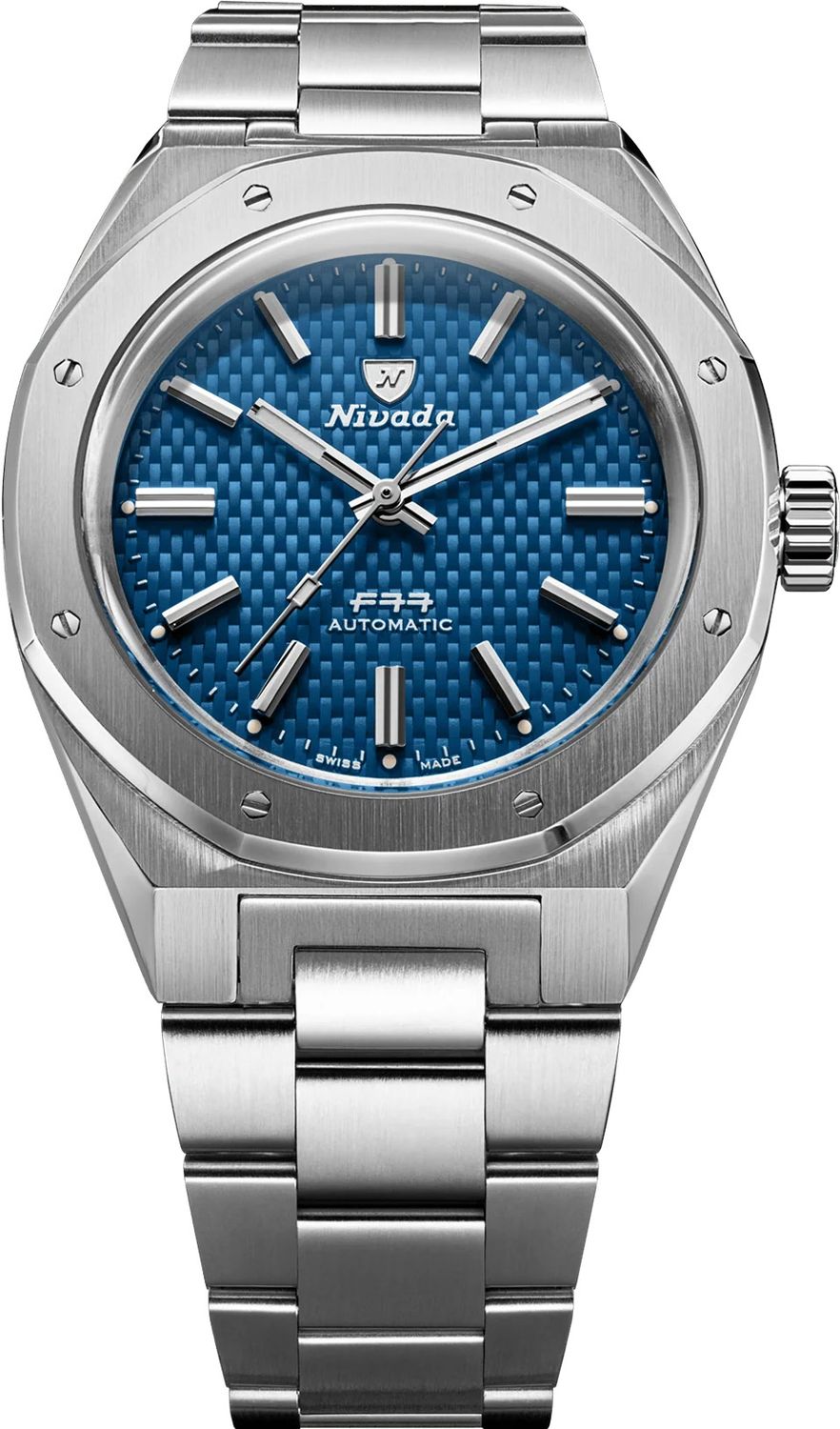 Nivada Grenchen F77 Blue No Date 68041A77B - Exquisite Timepieces