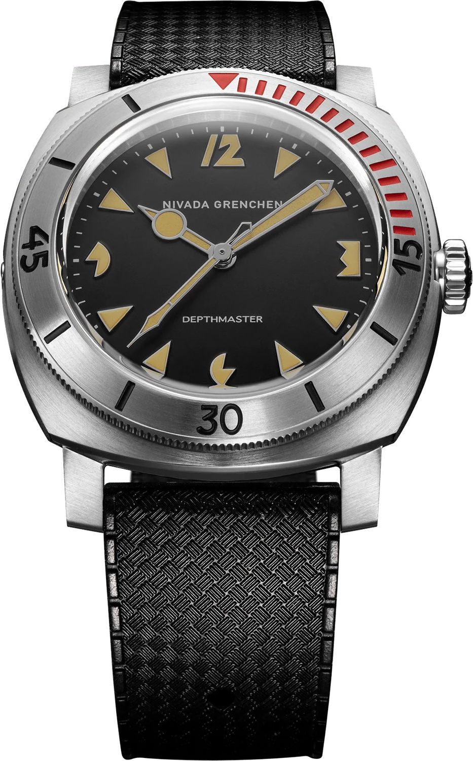 Nivada Grenchen 14200A01 Pacman Depthmaster 42mm on Rubber Tropic