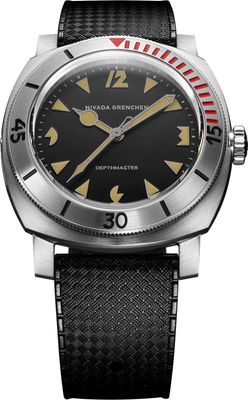 Nivada Grenchen 14200A01 Pacman Depthmaster 42mm on Rubber Tropic Strap
