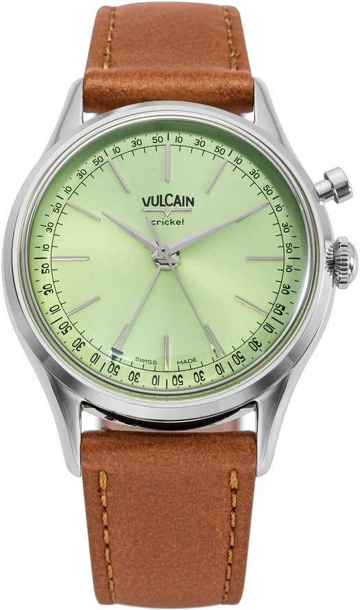 Vulcain 100172A90.BAC307 Cricket President 36mm Pistachio Green